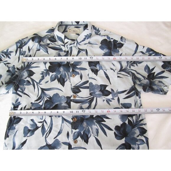 Men's Honolua Floral Pattern Button Up Short Sleeve Shirt Sz L (MT264) - Picture 6 of 11